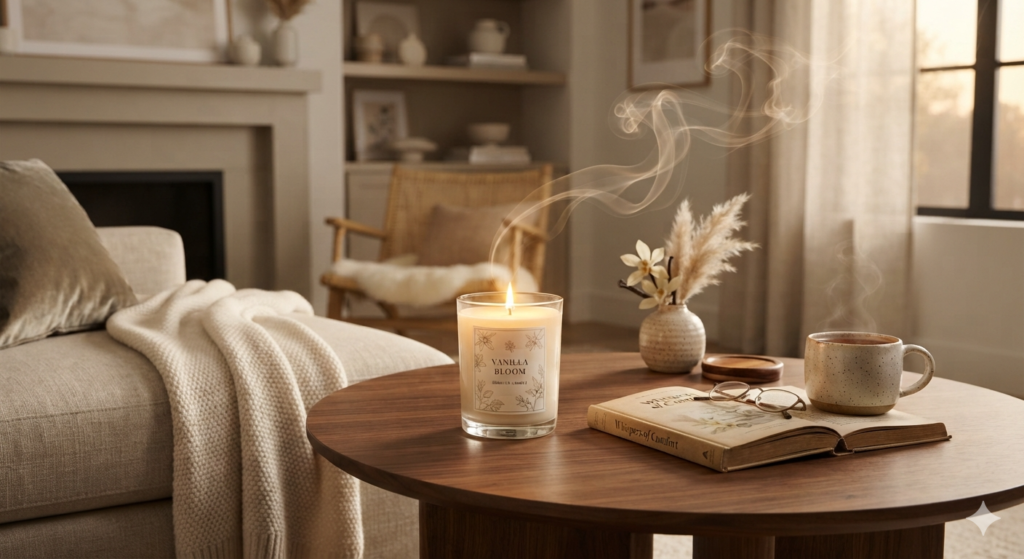 Vanilla Bloom Candle vanilla bloom candle (2)