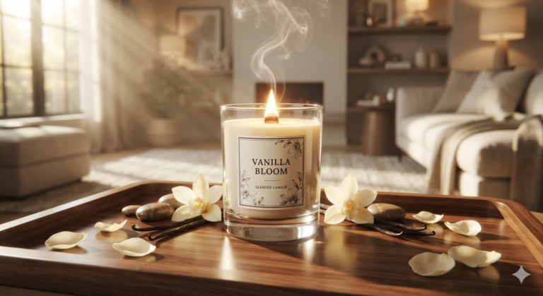 Home vanilla bloom candle